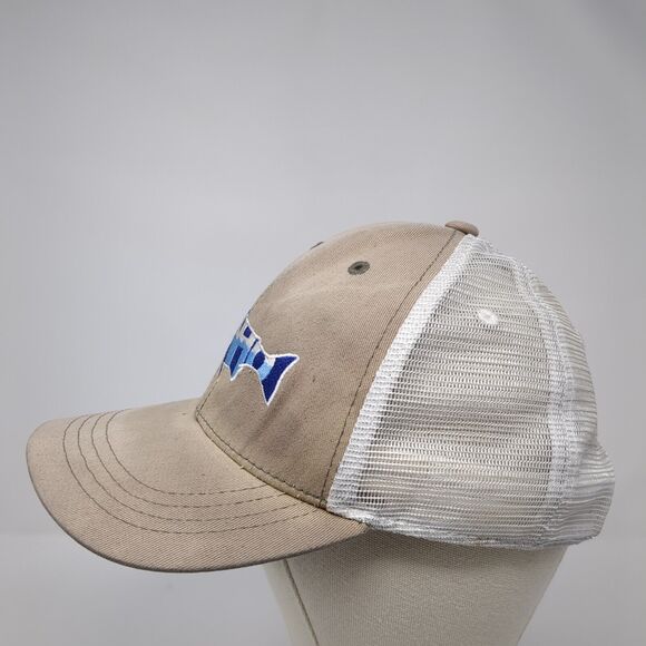 Idaho Fish Snapback Mesh Back Trucker Hat Tan One Size RepYourWater - Picture 3 of 7